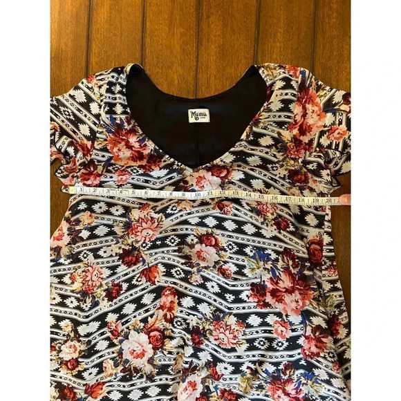 Show Me Your Mumu Large Short Sleeve Kylie Mini Dress Spring Festival Floral - Picture 10 of 11